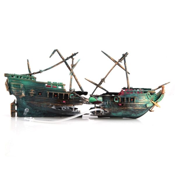 Fish Tank Aquarium Pirate Ship Aquarium Landscaping Decoration Ship Decoration - Image 4