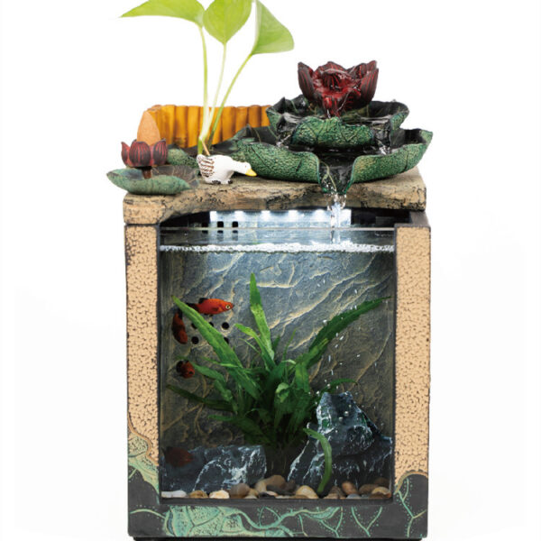 Small Fish Tank Desktop Flowing Water Office Decoration Ornaments - Image 4