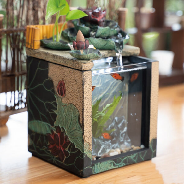 Small Fish Tank Desktop Flowing Water Office Decoration Ornaments - Image 3
