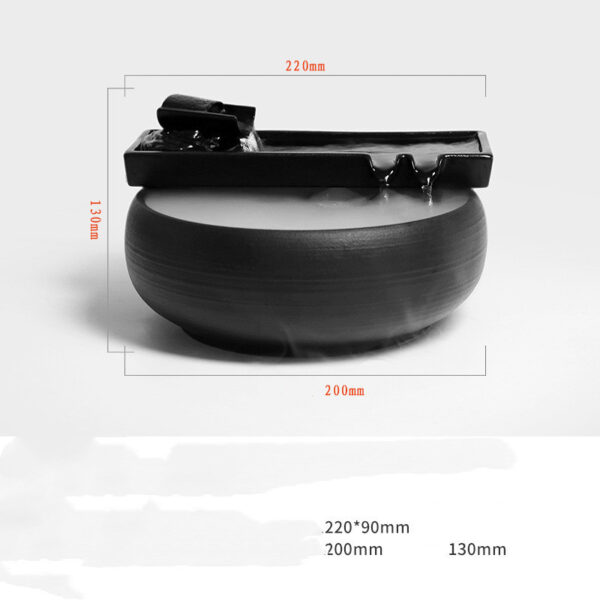 Flowing Water Decoration Lucky Ceramic Fountain Water Switch Fish Tank - Image 5