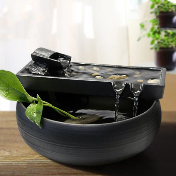 Flowing Water Decoration Lucky Ceramic Fountain Water Switch Fish Tank - Image 4