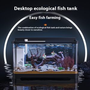 Desktop Transparent Plastic Fish Tank Landscaping