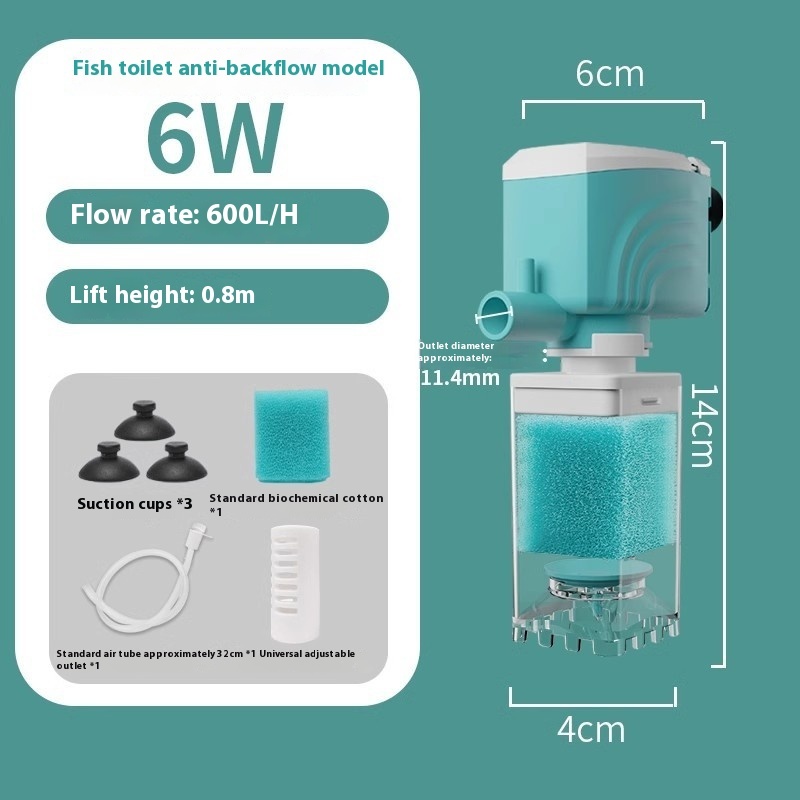 Anti-backflow Filter Aerating Fish Tank Built-in Filter - Image 5