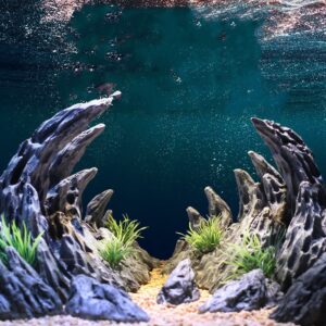 Fish Tank Simulation Qinglongshi Canyon Landscape Rockery Decoration