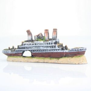 Creative fish tank landscaping Titanic