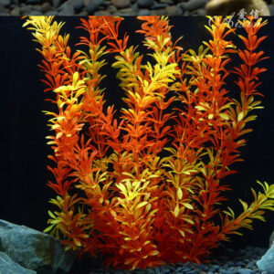 Yellow Simulation Aquatic Plants Fish Tank Landscaping Package