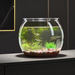 Office Desk Surface Panel Small Fish Tank PET Transparent And Creative
