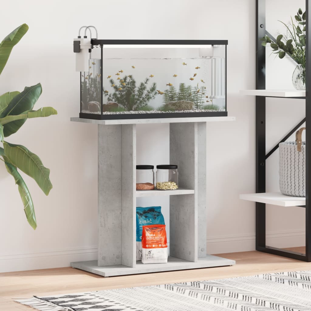 Vidaxl Aquarium Stand Concrete Grey 60x30x60 cm Engineered Wood