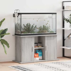 Vidaxl aquarium stand 101x41x58 cm processed wood gray sonoma oak