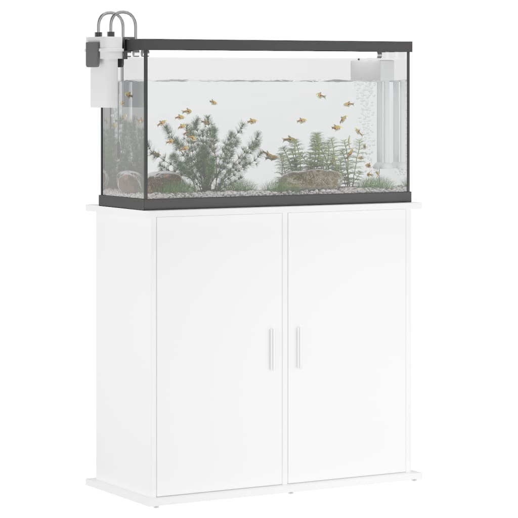 NNEVL Aquarium Stand White 81x36x73 cm Engineered Wood - Image 4
