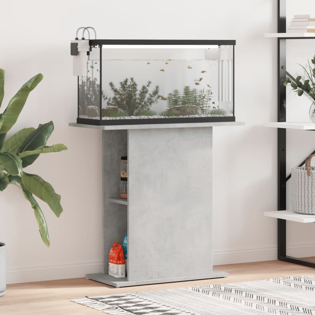 Vidaxl aquarium stand 75x36x72.5 cm processed wood concrete gray