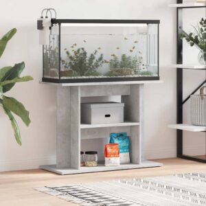 Vidaxl Aquarium Stand Concrete Grey 80x35x60 cm Engineered Wood