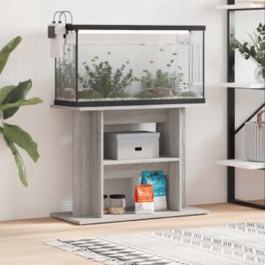 Vidaxl Aquarium Stand Sonoma Grey 80x35x60 cm Engineered Wood
